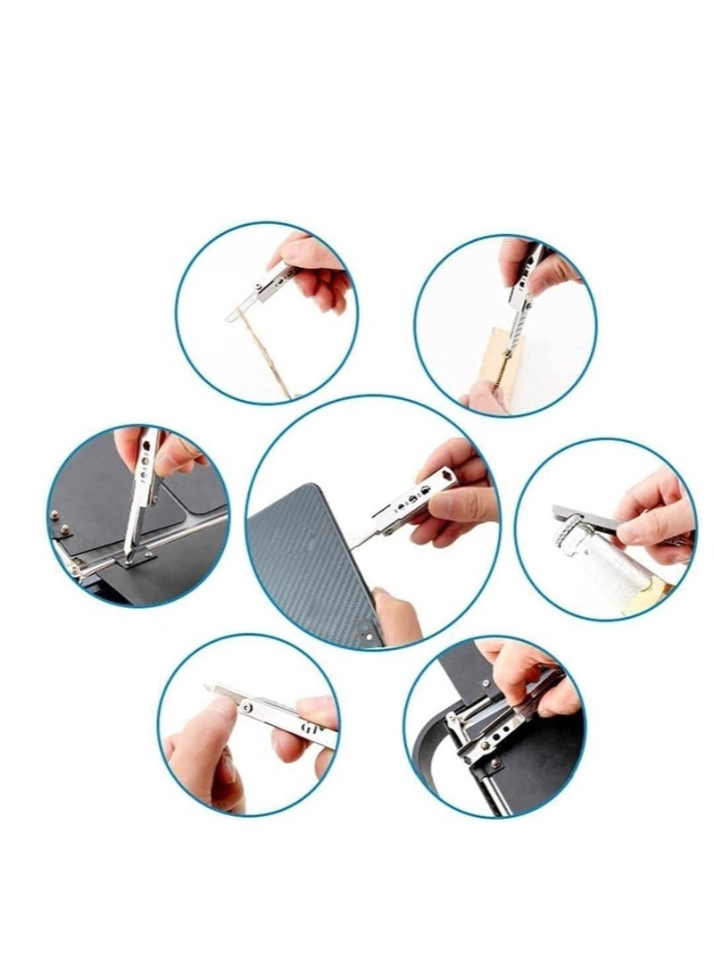 Keychain Multi-Tool, 11 in 1 Multi-Tool, Small Outdoor Gadgets, Screwdriver, Bottle Opener, Bicycle Spokes, etc, Birthday Gift (Silver)