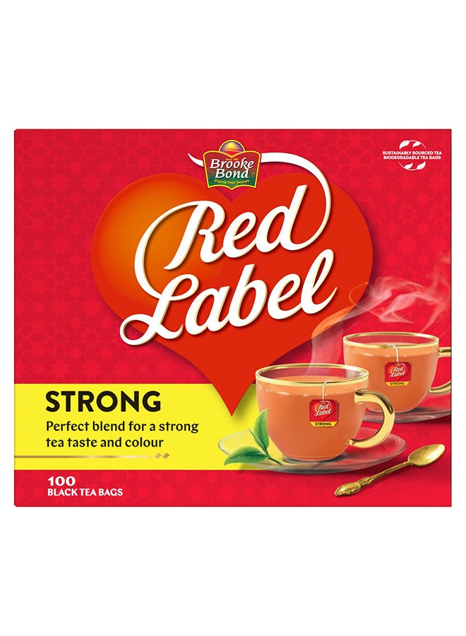 Brooke Bond Red Label Black Tea, 100 Teabags 200grams
