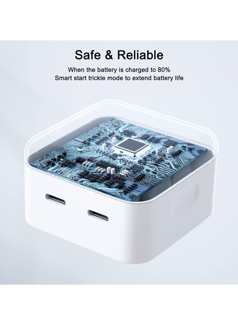 MMG USB C Plug, 35W Dual USB C Fast Charger Plug Power Adapter for iPhone 15/14/14 Plus/Pro/ 14 Pro 