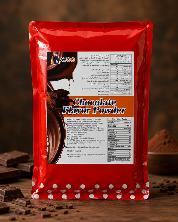 Chocolate Flavor Powder 1kg | Premium Chocolate Drink & Dessert Mix | Rich Cocoa Taste | For Milkshakes, Coffee, Bubble Tea, Ice Cream, Cakes & Baking