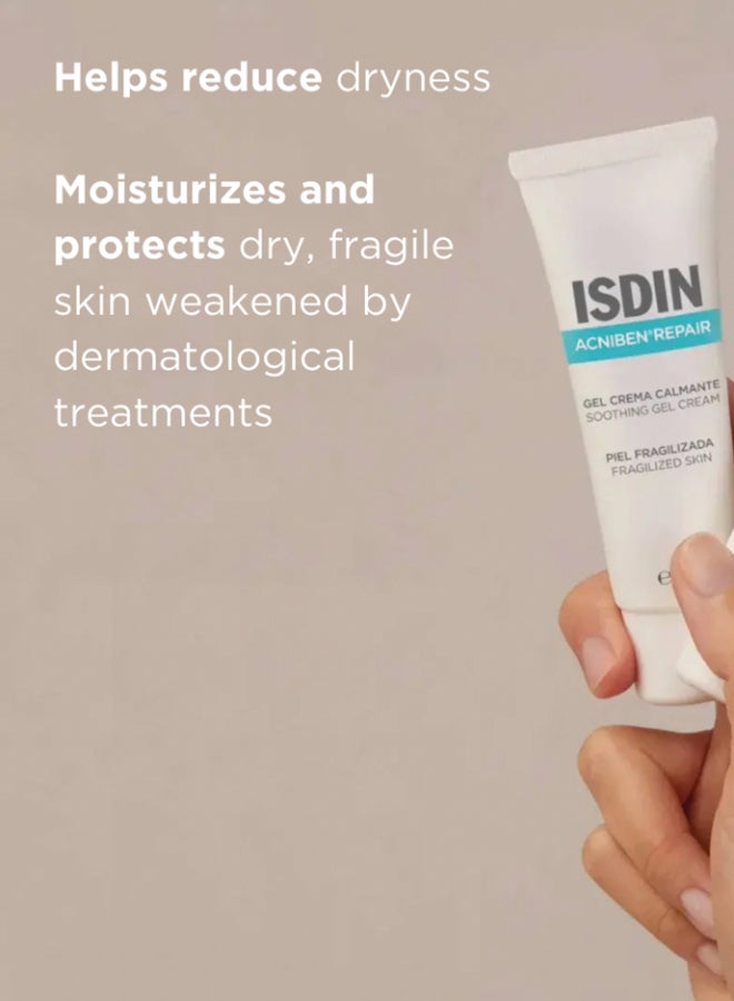 ISDIN Acniben Repair Moisturizer [40Ml] - Soothing And Repairing Gel Cream To Restore The Skin Barrier Post-Acne Treatment