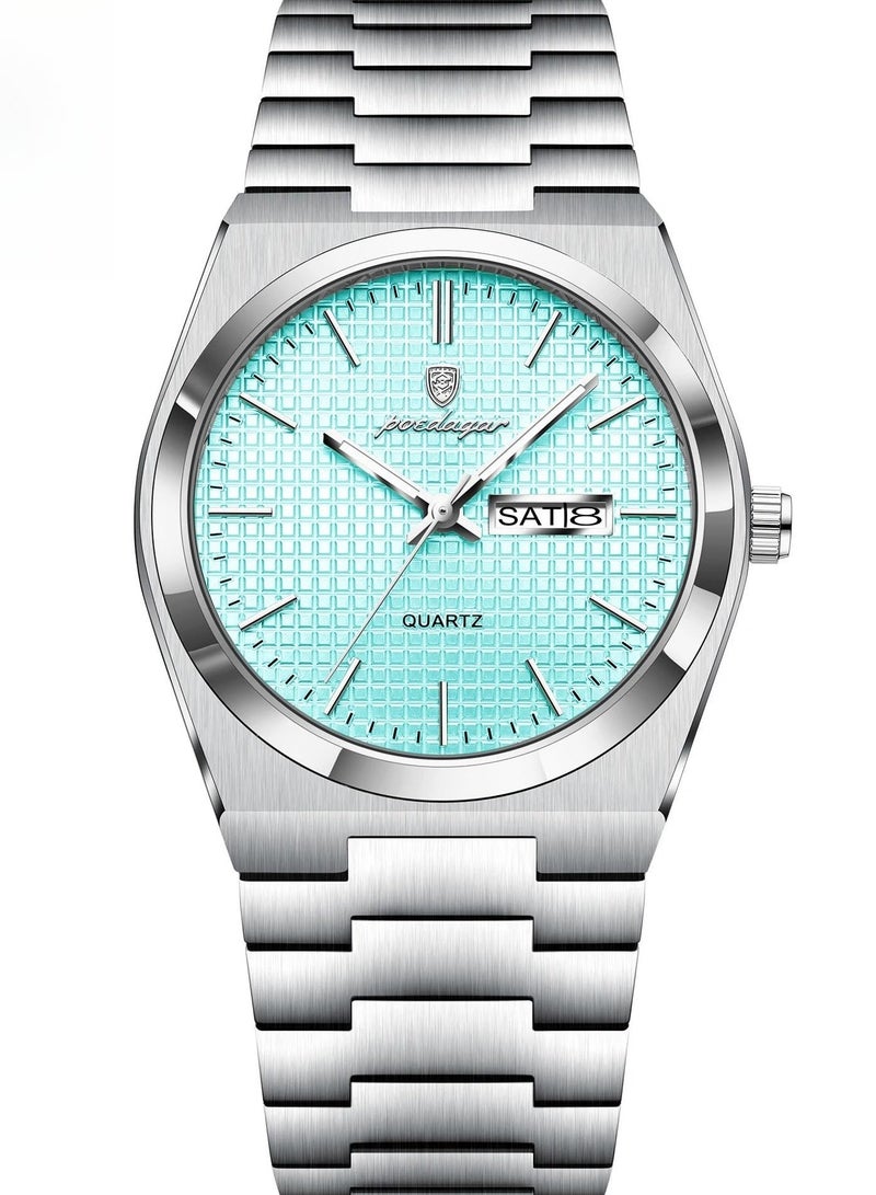 POEDAGAR Man Watch , Waterproof Luminous Men's Watch Quartz, Men's Wrist Watches 40mm
