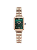 POEDAGAR Women's Rose Gold Emerald Green Dial Watch 622