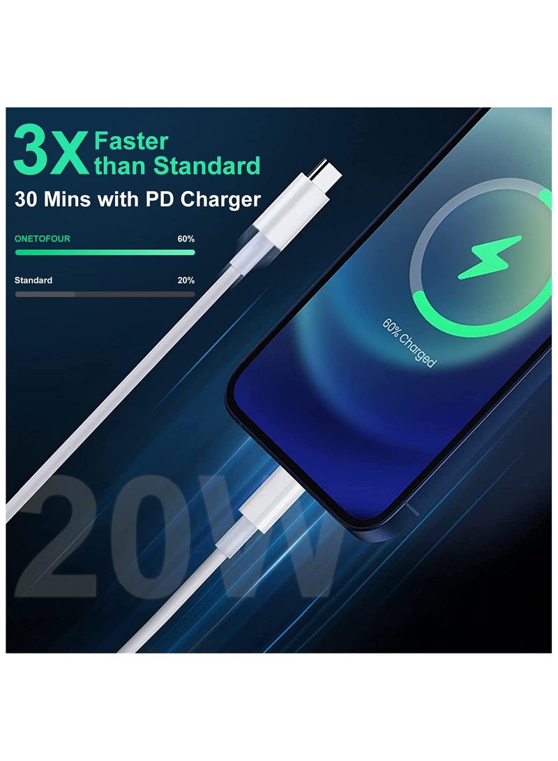 MMG iPhone Charger Cable 2M [MFi Certified] USB C to Lightning Cable Fast Charging Power Delivery PD