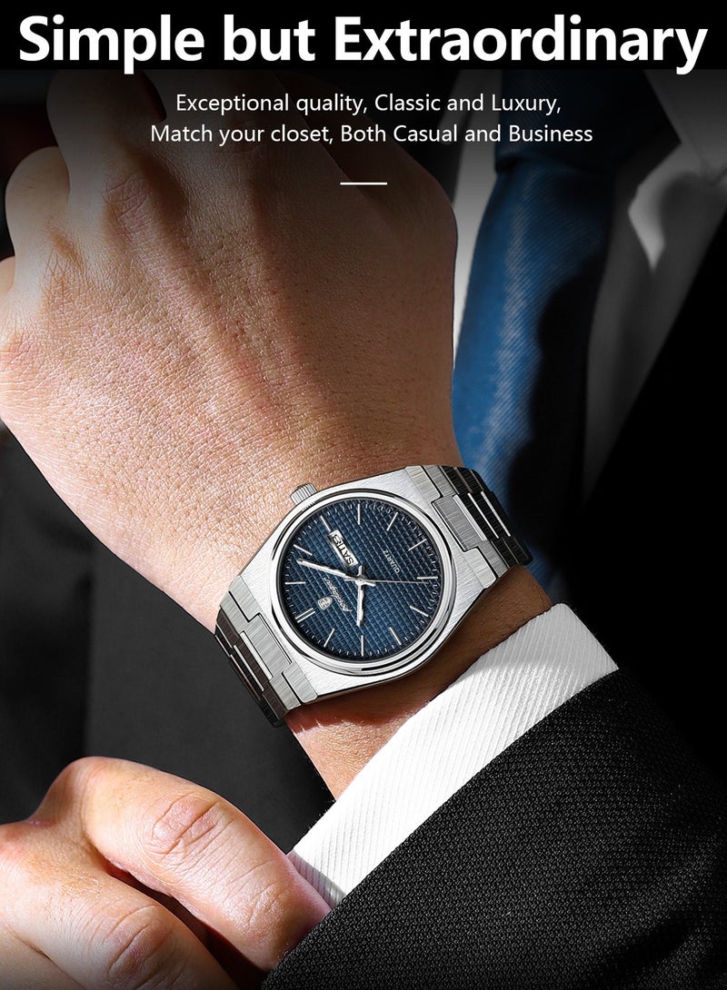 POEDAGAR Man Watch , Waterproof Luminous Men's Watch Quartz, Men's Wrist Watches 40mm