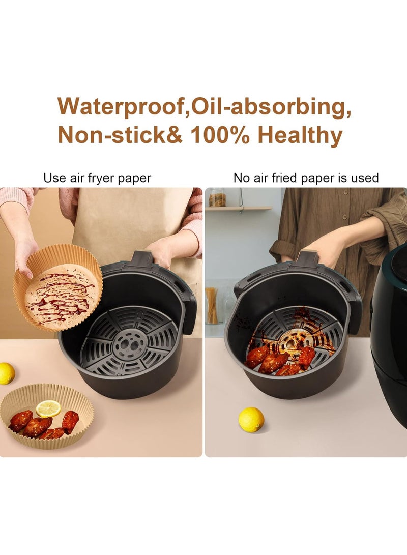 MMG Air Fryer Disposable Paper Liner, 100 PCS Non-stick Disposable Air Fryer Liners, Parchment Paper
