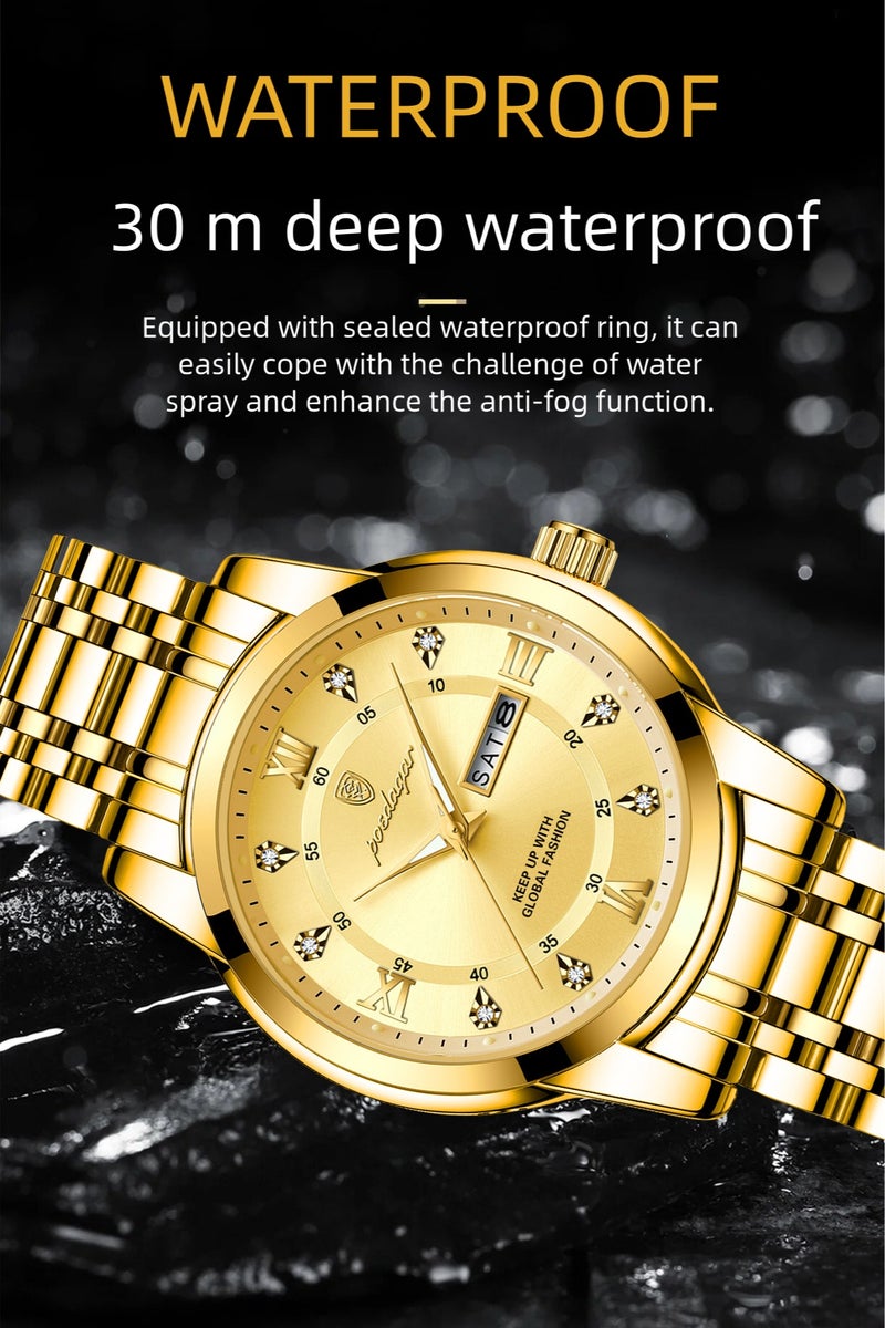 POEDAGAR Watches for Men , Waterproof Luminous Men's Watch Quartz - Case 41mm
