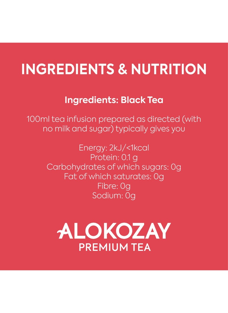 Alokozay Black Tea 100 Individual Enveloped Tea Bags 200grams