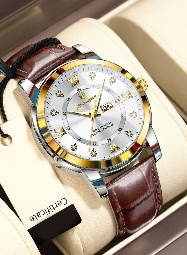 POEDAGAR Man Watch , Watches for Men , Waterproof Luminous Men's Watch Quartz, Men's Wrist Watches 41mm