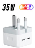 MMG USB C Plug, 35W Dual USB C Fast Charger Plug Power Adapter for iPhone 15/14/14 Plus/Pro/ 14 Pro 