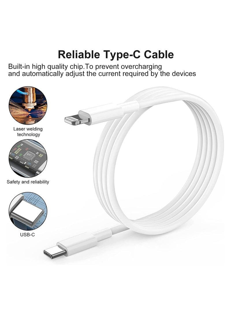 MMG iPhone 20W Fast Charger | USB C Wall Fast Charger with 1m USB C to Lightning Cable Compatible wi