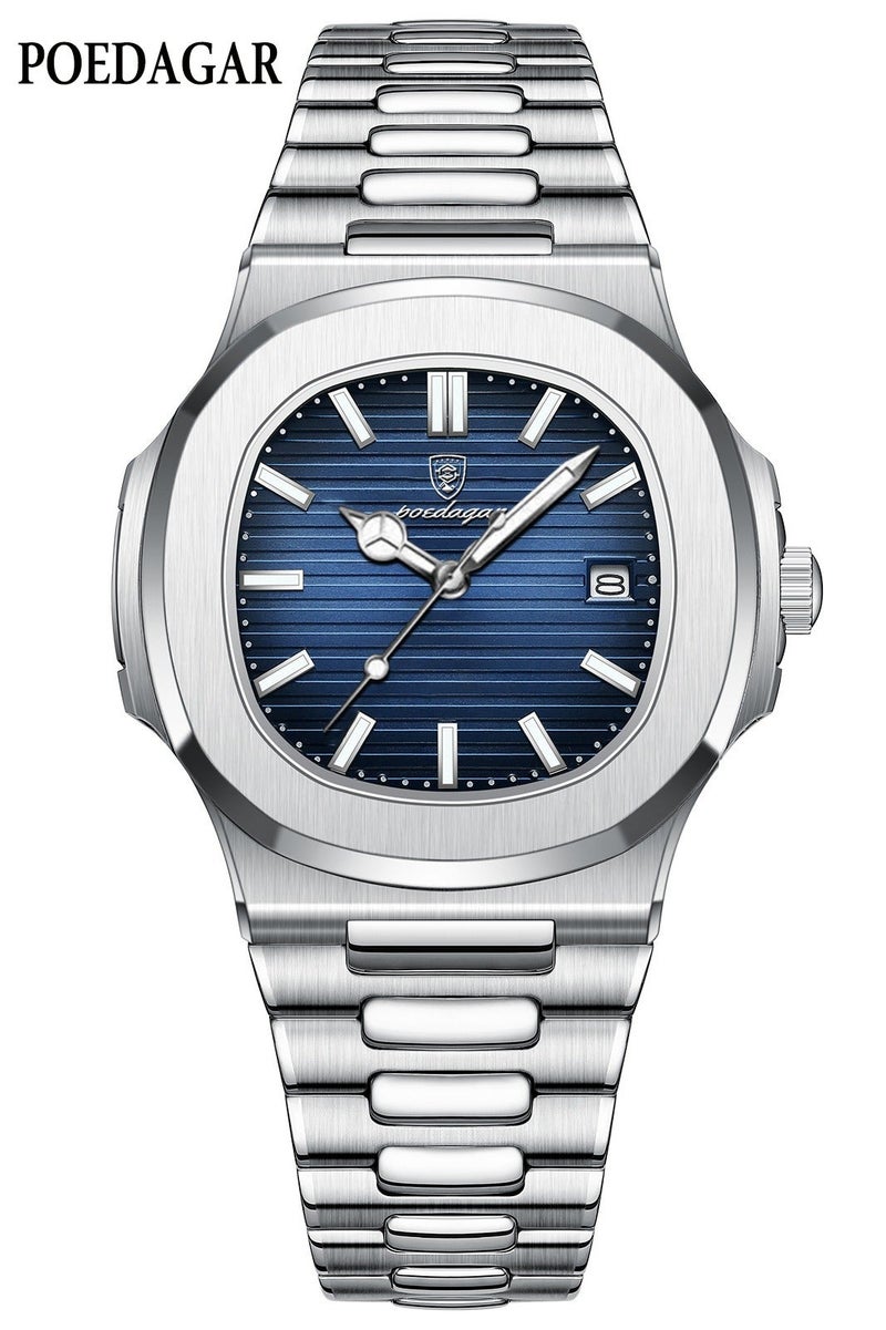 POEDAGAR Man Watch Waterproof Luminous Men's Watch Quartz - 41mm