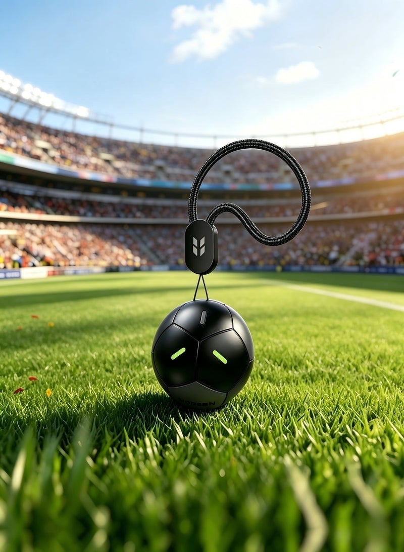 Ugreen FineTrack2 2026 FIFA Football Shaped Airtag Tracker (iOS Only), Apple Tag Works with Apple Find My, Long Battery Life, Glow in the Dark, Smart Tag 110dB Alarm IP68 for Wallet, Backpack, Luggage, Travel, Outdoor Activities Black