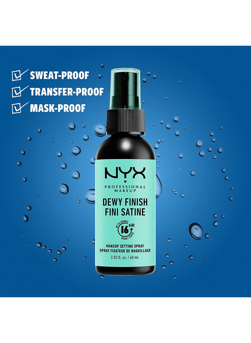 NYX PROFESSIONAL MAKEUP Setting Spray - Dewy Finish, Long-Lasting Vegan Formula 60ml