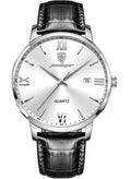 POEDAGAR Man Watch , Luxury Fashion Men Watch Business Leather Quartz Watches , Waterproof Luminous Men's Wrist Watches 41mm