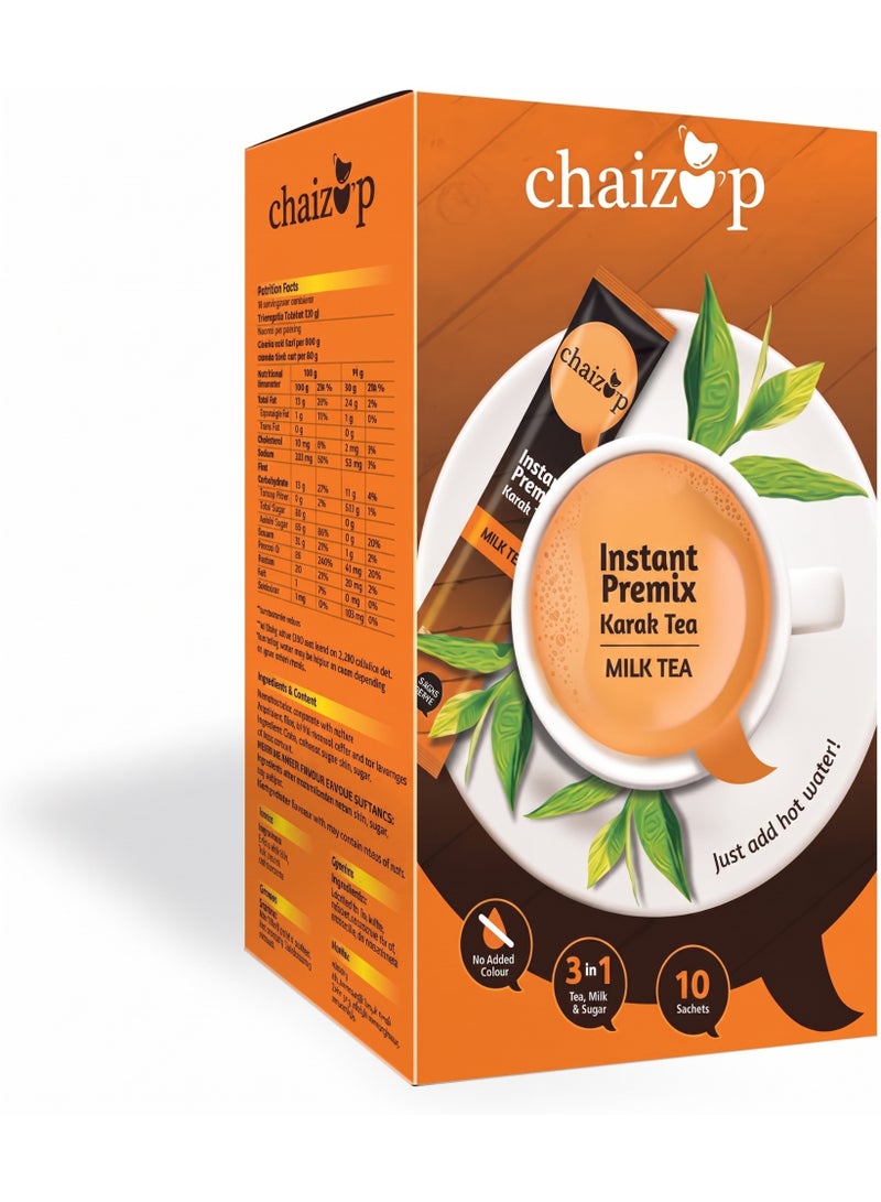 Chaizup Instant Premix Karak Tea Milk 200grams (Pack of 10)