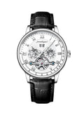 POEDAGAR Leather band Waterproof Casual Watch For Man - 414092