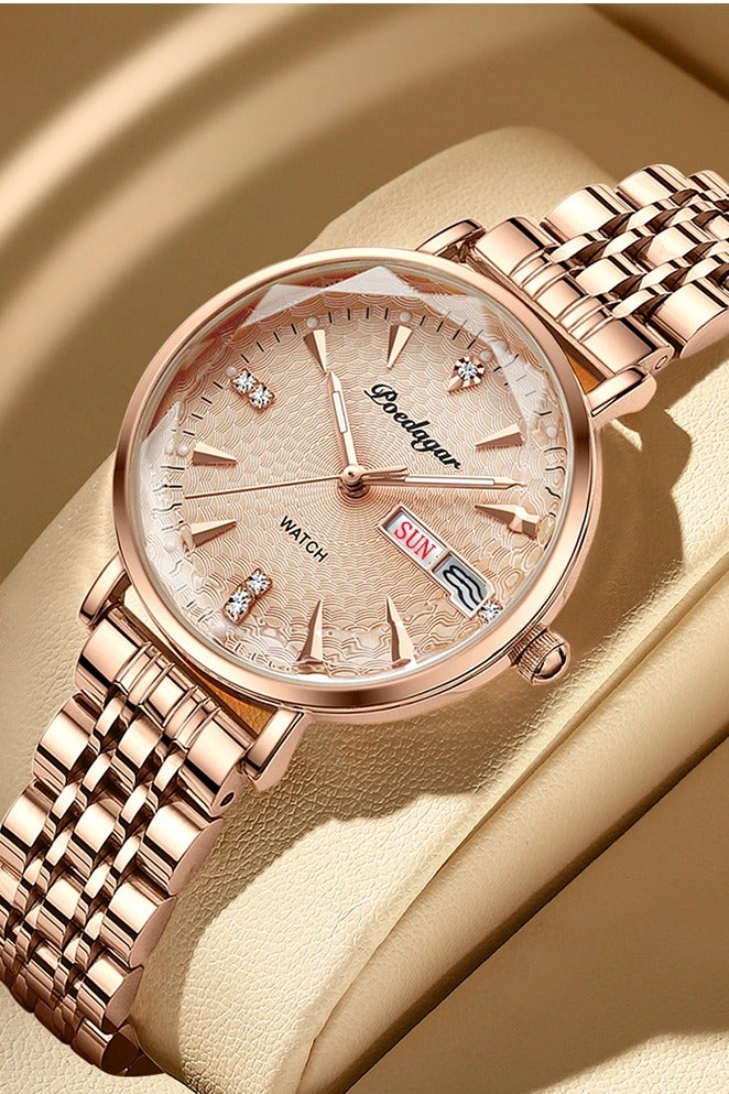 POEDAGAR Women Watch , Women's Waterproof Luminous Quartz Classic Wrist Watch - 32mm